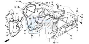 VTR1000SP VTR1000SP-2 drawing LOWER COWL (VTR1000SPY/1)