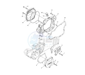 YZ LC 250 drawing CRANKCASE COVER