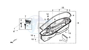 GTS 125I 2014 ABS drawing HELMET BOX