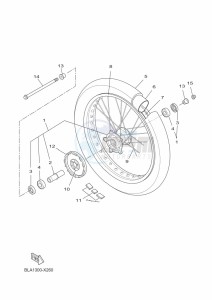 XSR125 LEGACY MTM125-C (BLA1) drawing FRONT WHEEL