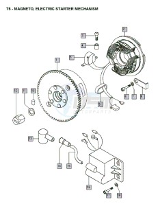 FLEXER_XL_45kmh_K8-L0 50 K8-L0 drawing Magneto-electric starter mechanism