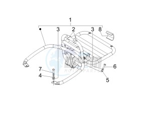 GTS 125 4T E3 UK drawing Rear luggage rack