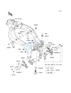 ZX 600 P [NINJA ZX-6R] (7F-8FA) P8F drawing FRAME FITTINGS-- FRONT- -