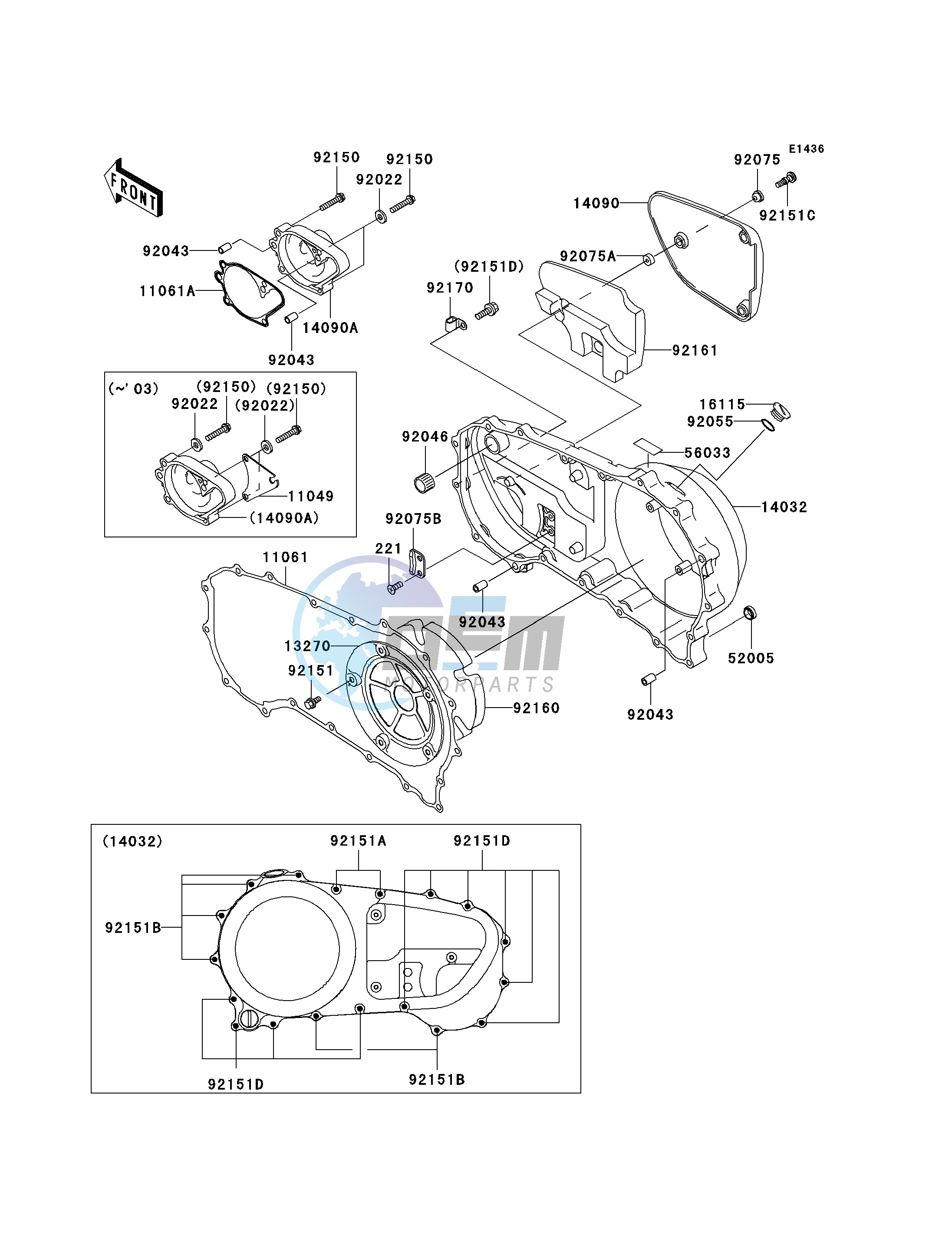 RIGHT ENGINE COVER-- S- -