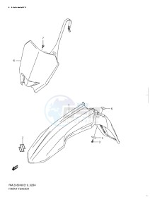 RM-Z 450 drawing FRONT FENDER L1