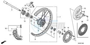 CRF250X9 Australia - (U) drawing FRONT WHEEL