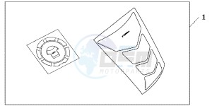 CBR600FAC drawing TANKPAD / FUEL LID COVER