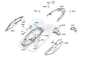 DOWNTOWN 125 I Italy drawing Body Cover - Luggage  Box