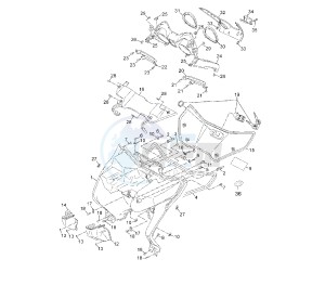 YP R X-MAX 250 drawing FRONT BODY 1YS4