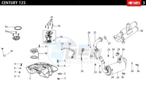 CENTURY-125-E4-GREY drawing FUEL TANK - EXHAUST