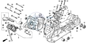 SH50 SCOOPY drawing CRANKCASE/OIL PUMP