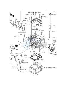 KLX250 KLX250SHF XX (EU ME A(FRICA) drawing Cylinder Head