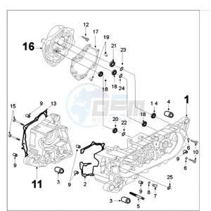 TWEET 50 A X drawing CRANKCASE