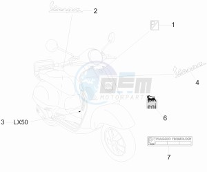 LX 50 4T-4V NL drawing Plates - Emblems