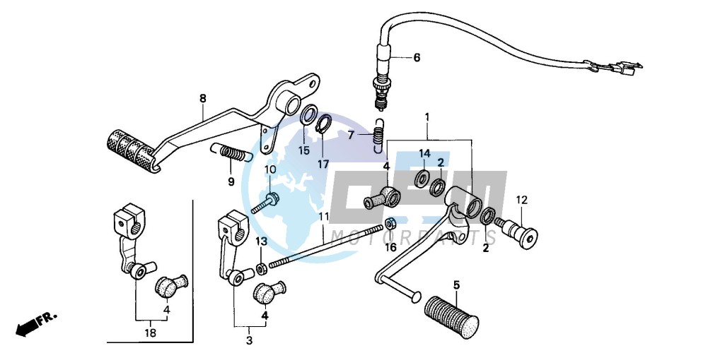 BRAKE PEDAL/CHANGE PEDAL