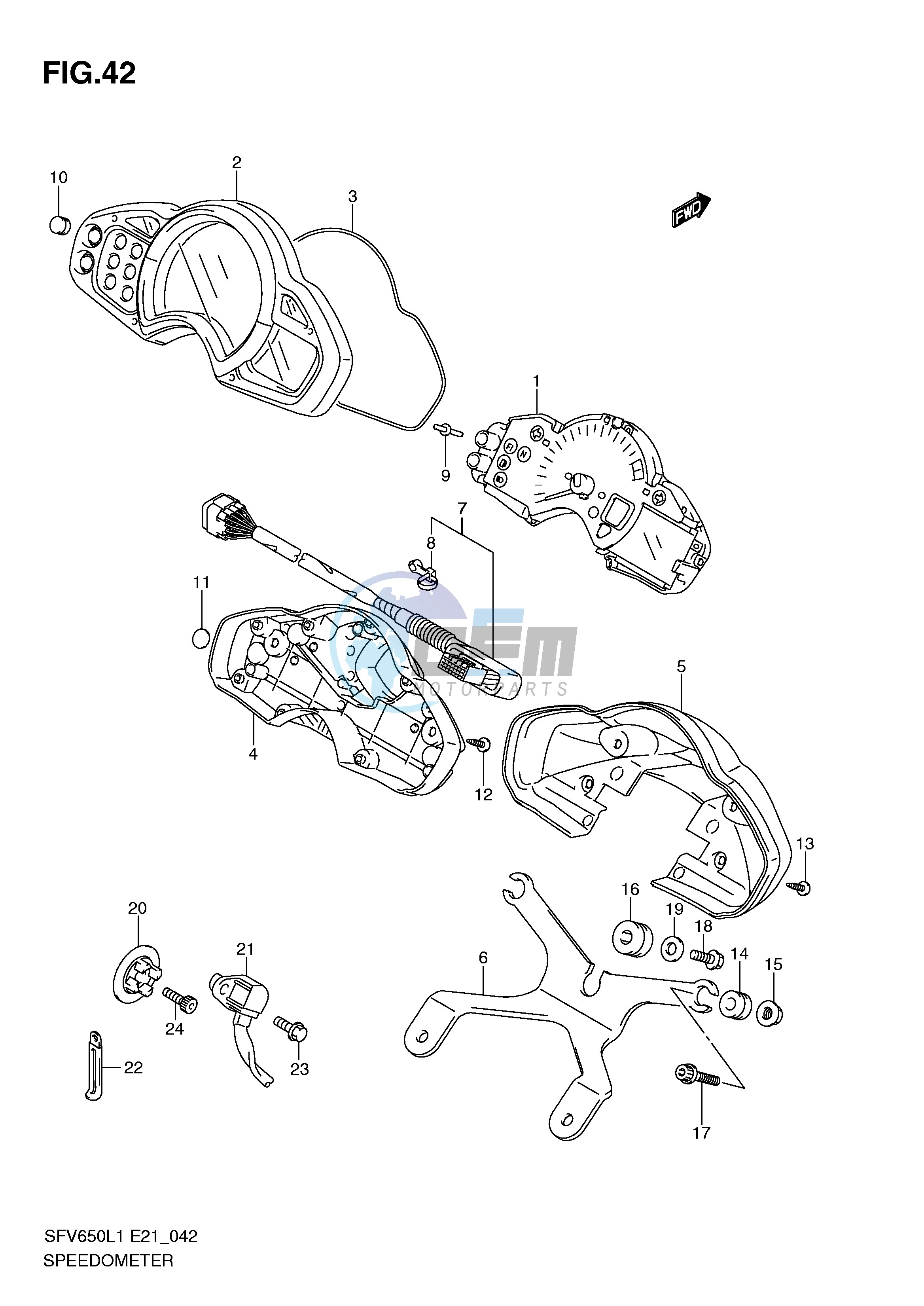 SPEEDOMETER (SFV650UAL1 E21)