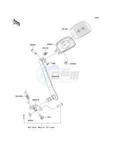 VN 1600 D [VULCAN 1600 NOMAD] (D6F-D8FA) D6F drawing BRAKE PEDAL_TORQUE LINK