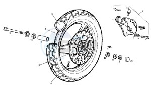 GPR 50 drawing Front wheel-brake caliper