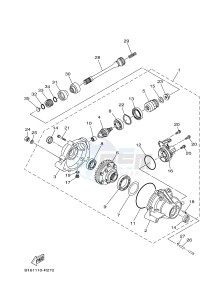 YFM700FWB KODIAK 700 CAMO (B169) drawing FRONT DIFFERENTIAL