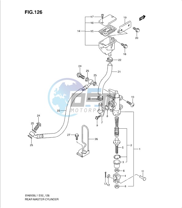 REAR MASTER CYLINDER (SV650SL1 E2)