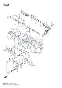 GSX650F (E3-E28) Katana drawing THROTTLE BODY HOSE JOINT (GSX650FAL1 E33)