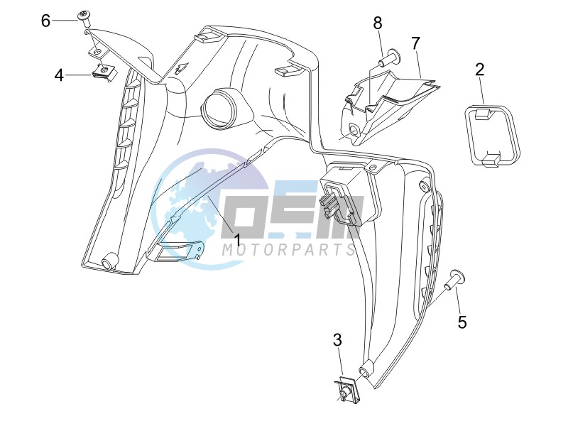 Front glove-box - Knee-guard panel