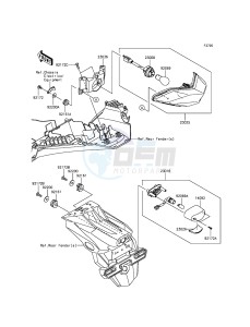 NINJA 300 ABS EX300BGFA XX (EU ME A(FRICA) drawing Taillight(s)