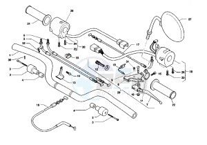 NAVIGATOR 1000 drawing HANDLEBAR-DRIVE CONTROLS