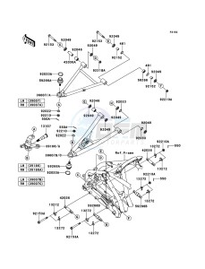 KFX450R KSF450BEF EU drawing Front Suspension