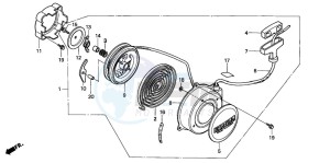 TRX90 FOURTRAX 90 drawing RECOIL STARTER