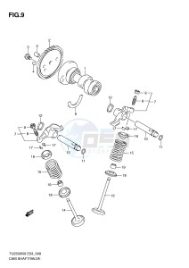 TU250X (E3) drawing CAMSHAFT - VALVE