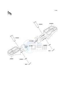 KX 250 N [KX250F] (N1) [KX250F] drawing FOOTRESTS