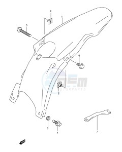 RM250 (E3-E28) drawing REAR FENDER (MODEL K1)