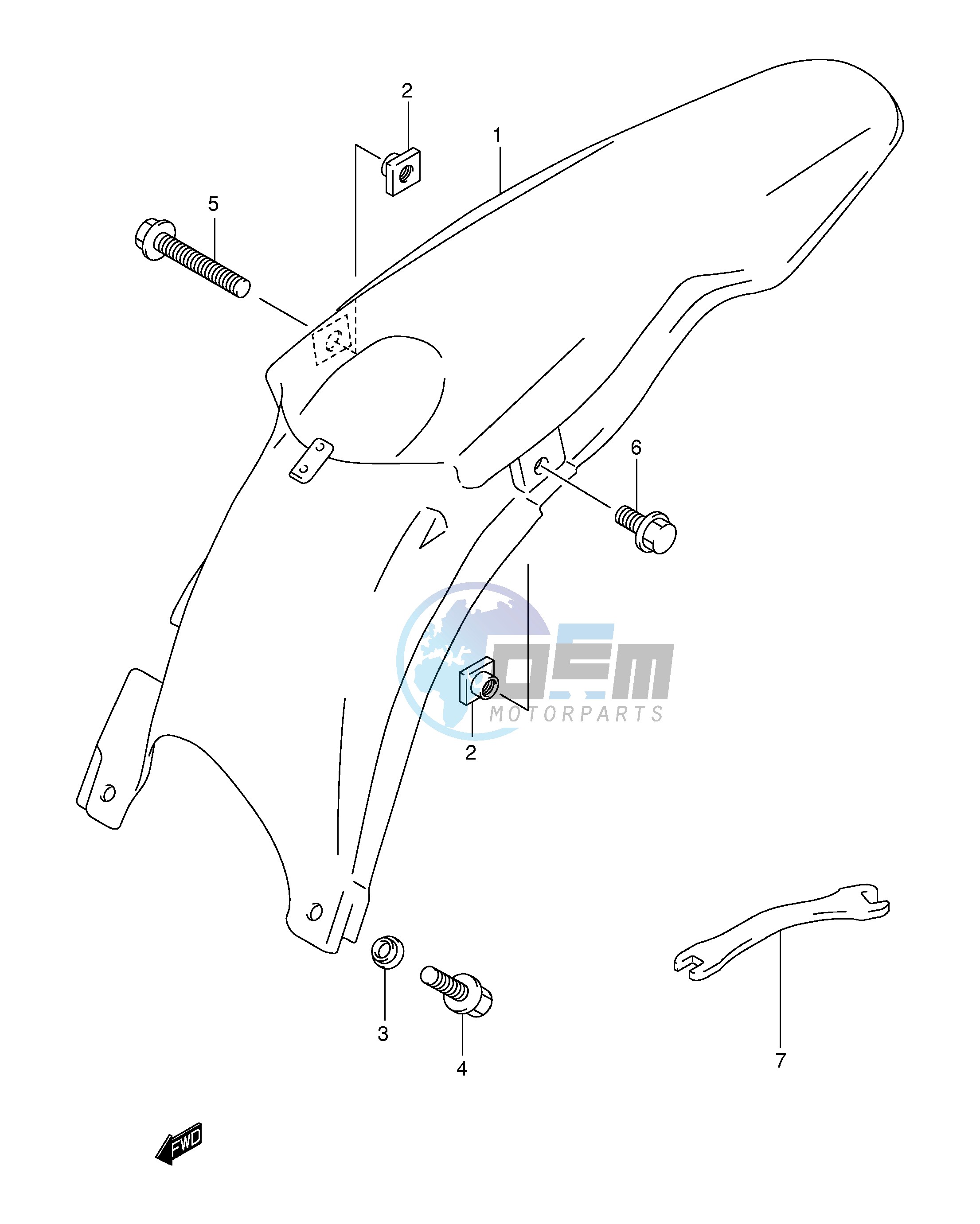 REAR FENDER (MODEL K1)