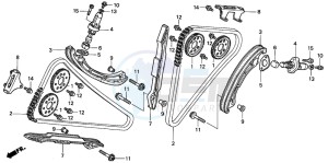 XL1000V VARADERO drawing CAM CHAIN/TENSIONER