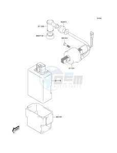 KLX 125 B (B6F) B6F drawing IGNITION SYSTEM