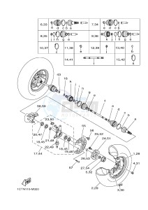 YFM450FWAD YFM45FGPD GRIZZLY 450 EPS (1CTP 1CTR 1CTS) drawing FRONT WHEEL