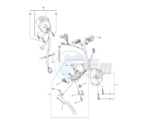 FZ6 S2 600 drawing HANDLE SWITCH AND LEVER