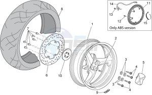 Breva 1200 drawing Rear wheel