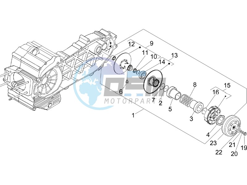 Driven pulley