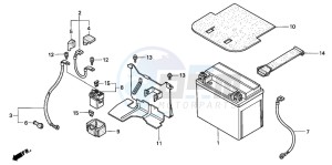 VFR750F drawing BATTERY (VFR750FR/FS/FT/FV)