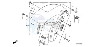 CB1000RAA France - (F / ABS CMF) drawing FRONT FENDER