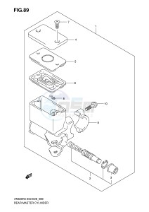 AN650 (E3-E28) Burgman drawing REAR MASTER CYLINDER