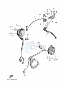 XSR900 MTM890-U (BMS1) drawing HANDLE SWITCH & LEVER