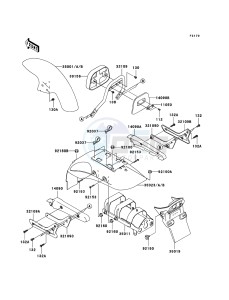 ELIMINATOR 125 BN125A7F GB XX (EU ME A(FRICA) drawing Fenders