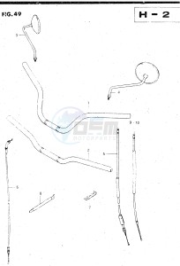 GS500E (Z-D) drawing HANDLEBAR