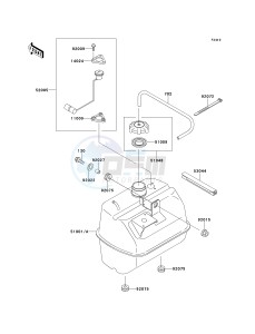 KAF 300 B [MULE 500] (B1-B2) [MULE 500] drawing FUEL TANK