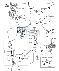 Z1000SX ZX1000LFF FR GB XX (EU ME A(FRICA) drawing Rear Master Cylinder