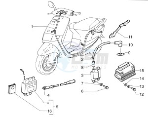 Sfera 125cc drawing Electrical systems