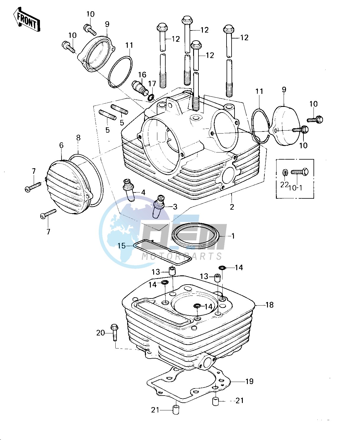 CYLINDER HEAD_CYLINDER -- 80-81 KL250-A3_A4- -